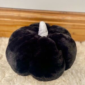 Hyde and EEK Boutique Black Plush Pumpkin Pillow 8x10